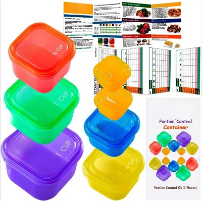 21-Day Portion Control Container Kit for Weight Loss, 7-PC with e-Book