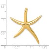 Black Bow Jewelry 14k Yellow Gold LG Polished Pencil Starfish Slide Pendant, 28 x 32mm - 4 of 4