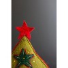 Whimsical Felt Tree Pillow with Star Top – 20" Tall Christmas Decor by Kalalou - 4 of 4