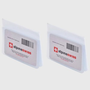 Alpine Swiss SET OF 2 Clear Plastic Wallet Inserts 12 Pages Picture Card Holder - 1 of 4