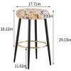 NicBex Set of 2 Bar Stools for Kitchen Island,Counter Bar Stools with Golden Footrest,Bar Chairs for Dining Rooms,Kitchens - 2 of 4