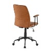 TiramisuBest Contemporary Brown Faux Leather Office Chair, Adjustable Height, 360 Swivel, 5 - Star Base (250 lbs Limit, Assembly Required) - 3 of 4