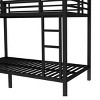 TopComfy Beds Metal Twin XL over Twin XL Bunk Bed Space Saving Noise Reduced No Box Spring Needed Furniture for Bedroom, Black, 41.7"*64.6"*74.3" - 3 of 4