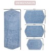 Waterford Tufted Bath Rug, Extra Soft and Absorbent, Non-Slip Bath Mats, Machine Washable bath rugs for Bathroom, 4 Pcs Set with Runner, Blue - 3 of 4