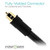 FosPower 24K Gold-Plated Optical Digital Audio Cable - 50FT, Zero RFI & EMI Interference S/PDIF Toslink Cable with Ultra Durable Nylon Braided Jacket - image 3 of 4