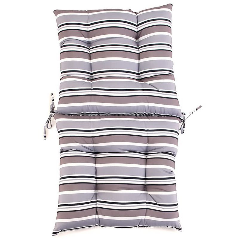 The Lakeside Collection Striped Outdoor Cushion Collection - Gray Stripe High Chair, 2 of 3