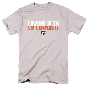 Bowling Green State University BGSU Official Stacked Adult T Shirt, Silver - 1 of 4