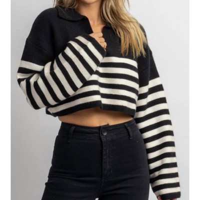 Women's CORBIN STRIPED SWEATER - CRESCENT