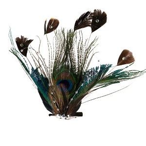 Northlight Peacock Ocelli Feather Clip-On Christmas Ornament -6" - Brown, Green and Blue - 1 of 4