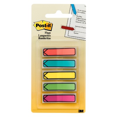 Post-it 100ct .47" Arrow Flags with On-the-Go Dispenser - Assorted Bright Colors