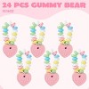 Joyfy 12/24 Pcs Heart Candy, Valentines Day Color Candy, Snacks Tiny Candy Jewelry Classroom Exchange Gift for Kids Party Favor Holiday Reward Prizes - 2 of 4
