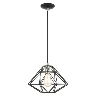 Livex Lighting Geometric Shade 1 - Light Pendant in  Black