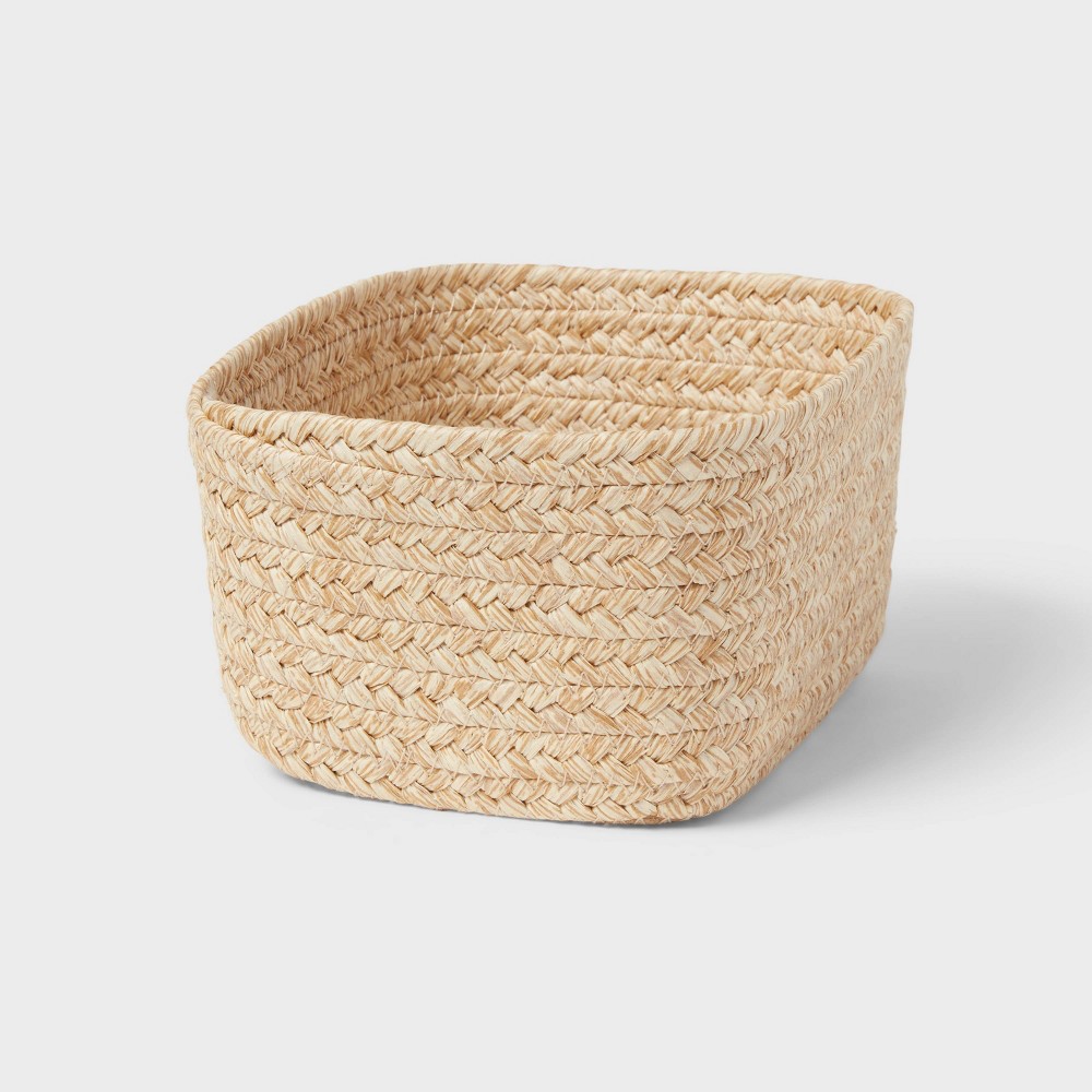 Photos - Other interior and decor Small Natural Woven Basket Almond - Brightroom