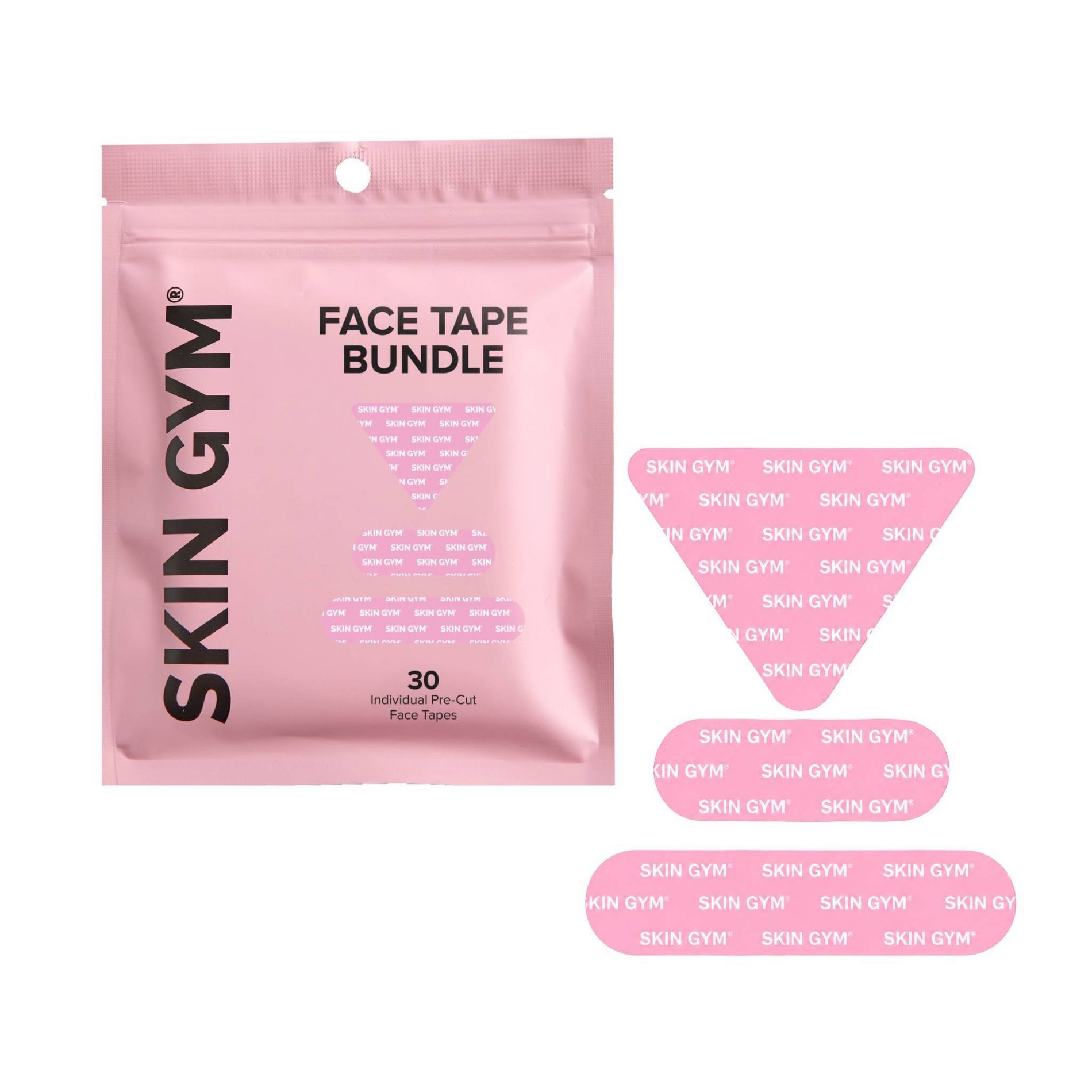 Skin Gym Pink Face Tape Bundle, Facial Wrinkle Tape - 30ct - Beauty Studio