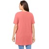 Woman Within Plus Size Perfect Short-Sleeve Shirred V-Neck Tunic - 3 of 4