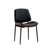 Grungis Faux Leather Armless Kitchen Chair Set of 2,Upholstered Dining Chairs with Curved Back and Metal Legs for Dining Room,Kitchen - 4 of 4