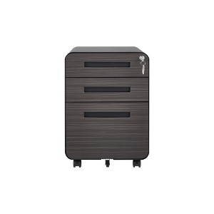 INFURNIC Decorative Storage Cabinet Mobile File Cabinet with Lock for Office or Home Use, Black, 21"*18"*24" - 1 of 4