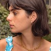 Gold Chunky Huggie Hoop Earring 18K Gold Plated Dainty Handmade Hypoallergenic Sleeper Hoop Earrings for Women - 3 of 4