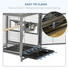 LOVMOR 19" Travel Bird Cage Parrot Carrier with Handle Wooden Perch for Cockatiels - 3 of 4