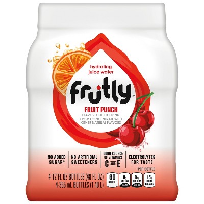 Frutly Fruit Punch Juice Drink - 4pk/12 fl oz Bottles