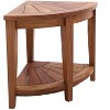 Nordic Teak 18" Oiled Shower and Bath Corner Stool with Shelf - Brown - 2 of 4