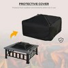 Resenkos Outdoor Fire Pit, 32 Inch Firepit Table Metal Outdoor Fireplaces with Waterproof Cover for Outside Patio Camping Gray - 3 of 4