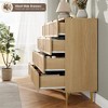 Rattan Dresser with 8 Drawers, Tall Modern Closet with Deep Storage, Large Chest of Drawers with Wide Top, Long Wooden Dresser for Bedroom - 4 of 4