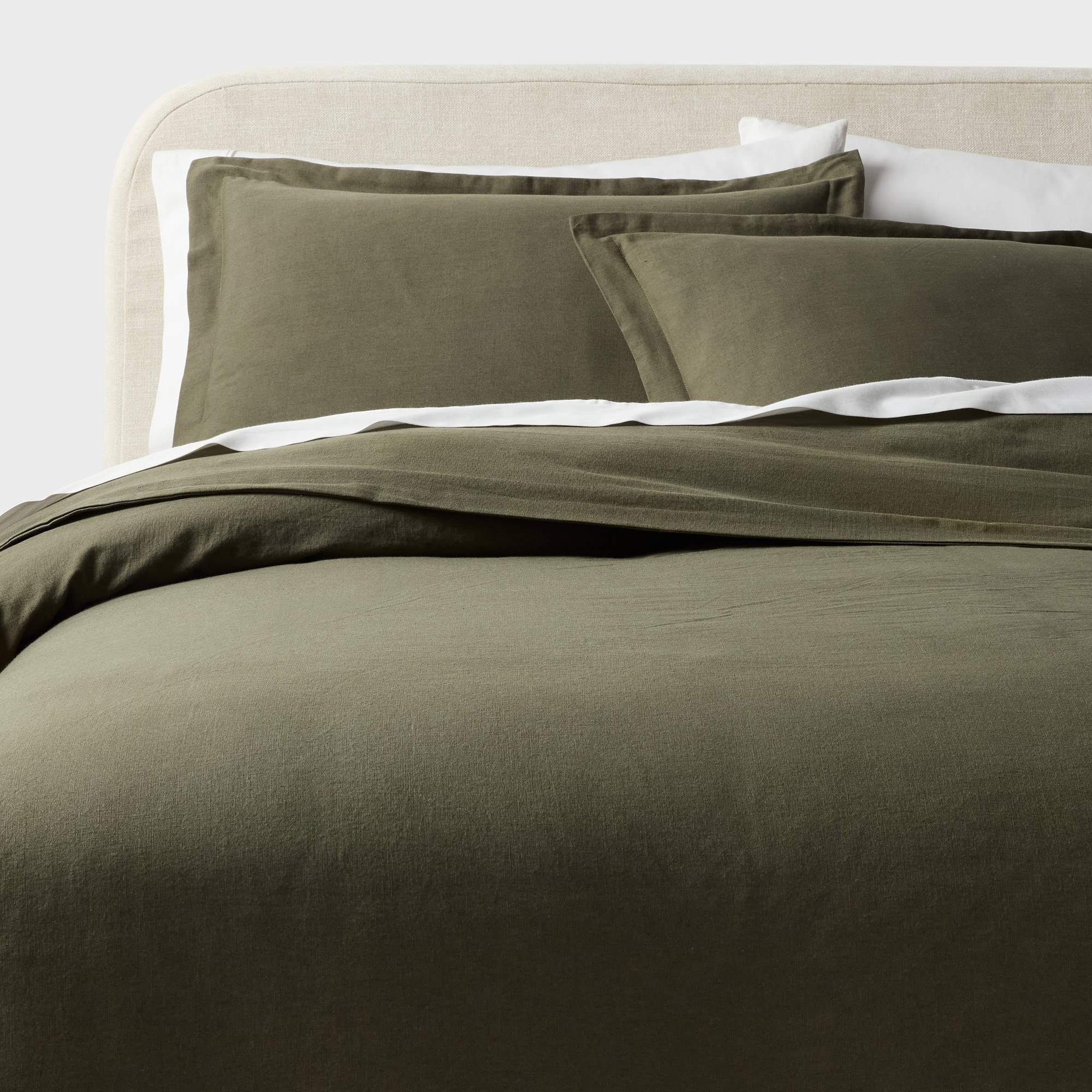 King Textured Cotton Duvet Cover