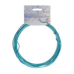 John Bead 12 Gauge Turquoise Aluminum Jewelry Wire, 30ft - 1 of 4