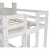NicBex Twin over Full Bunk Bed Loft Bed with Game Zone House Shape Wooden Bed Frame with Windows, Ladder and Guardrail, No Box Spring Required - 4 of 4
