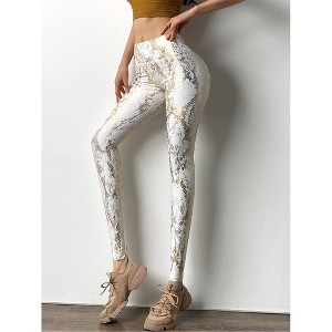 Coolmee Printed Leggings for Women Patterned Crazy Cute Graphic Design High Rise Athletic Gym Running Yoga Pants - 1 of 4