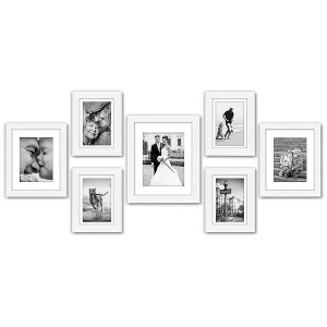 Americanflat Picture Frame Set of 7 Pieces with shatter-resistant glass - Available in a variety of sizes and styles - 1 of 4