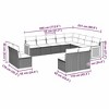 vidaXL 12 Piece Patio Sofa Set with Cushions Black and Cream Poly Rattan - Without Table - 3 of 4