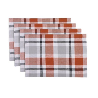 Solino Home Fall Buffalo Check Linen Placemats