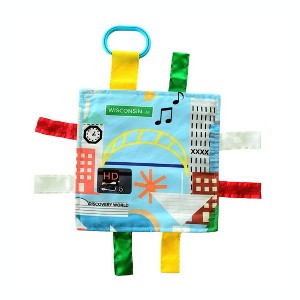 Baby Jack The Learning Lovey Milwaukee MKE City Landscape Tag Crinkle Square Toy 8" x 8" - 1 of 4