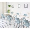 2pk La Vie Stackable Patio Armless Chairs - Lagoon - 4 of 4