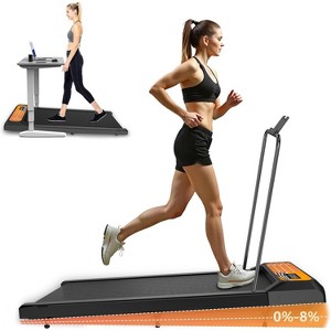 MAICIFI 3 in 1 Walking Pad Treadmill with Incline Handle Bar 25HP Under Desk Low Noise Foldable for Office 270Lbs Capacity Remote LED Touch Screen - 1 of 4
