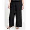 ELOQUII Women's Plus Size Easy Wide Leg Linen Pant - 3 of 4