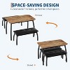 Versatile 44" Extendable Table Set, 3-Piece Convertible Kitchen/Dining Room Furniture, Compact Design for Small Spaces, Easy to Assemble - 4 of 4