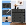 Fabric Dresser  with 9 Drawers ,Storage Organizer Unit for Living Room, Hallway ,Sturdy Steel Frame, Wooden Top - 4 of 4