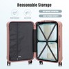 Gulches 3-Piece ABS Spinner Wheel Luggage Set (20"/24"/28") - Carry-On Suitcase with TSA Lock,Pink - 3 of 4