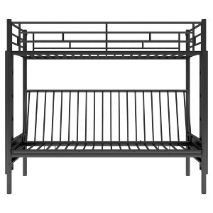 Bellemave Twin over Full Metal Bunk Bed, Multi-Function,Black - 1 of 4