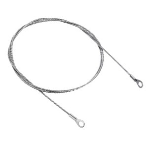 Unique Bargains Stainless Steel Lanyard Cable Eyelets Ended Security Wire Rope Silver 6 Pcs - 1 of 4