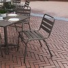 Flash Furniture Lila 4 Pack Aluminum Commercial Indoor-Outdoor Armless Restaurant Stack Chair with Triple Slat Back - 4 of 4