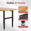 Huxxion 48" Adjustable Work Bench, Heavy Duty Chipboard Work Table with Power Outlet - 3 of 4