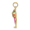 Black Bow Jewelry 14k Yellow Gold and Enamel Tropical Drink Pendant - 2 of 4