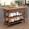 56In Kitchen Cart, Rolling Kitchen Island, Microwave Stand, Island On Wheels With Storage, 2-sided Kitchen Island Cart On Wheels, Wine And Spice Rack - 4 of 4