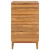 vidaXL Laundry Basket 15.7"x15.7"x27.6" Solid Teak Wood - 2 of 4