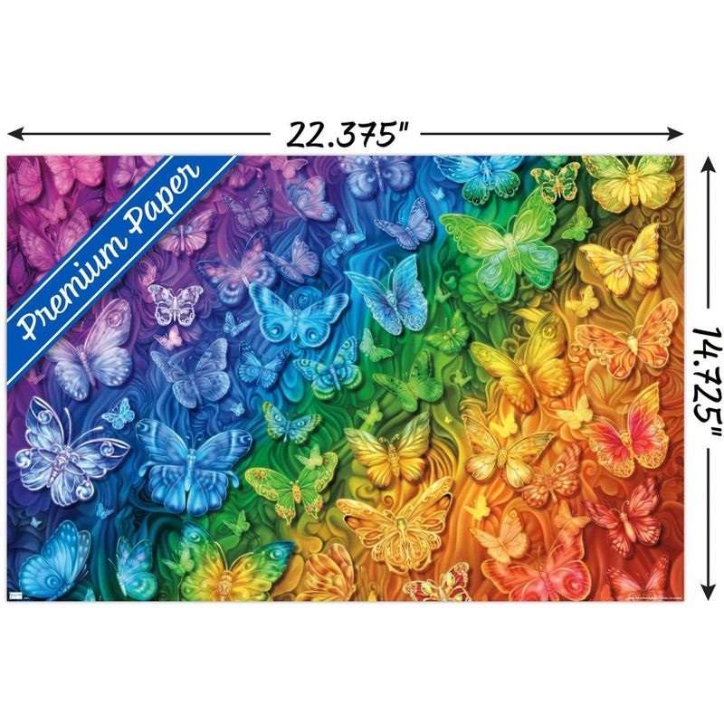 Trends International Brigid Ashwood - Rainbow Butterflies Unframed Wall Poster Prints, 3 of 7
