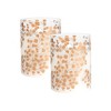 Lumabase 2ct Battery Operated LED Glass Candles with Moving Flame Gold Fern - 2 of 4